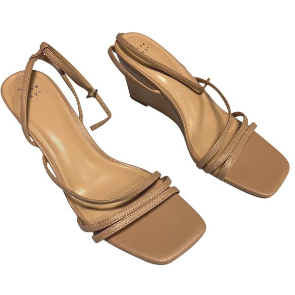 A New Day Women's Gwen Wedge Heels Brown 10 - Picture 2 of 6